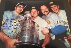 Autographed KEVIN STEVENS 11X14 Pittsburgh Penguins Photo