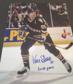 Autographed KEVIN STEVENS 11X14 Pittsburgh Penguins Photo