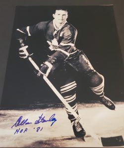Autographed ALLAN STANLEY Maple Leafs 11X14 photo