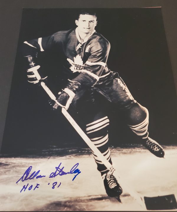 Autographed ALLAN STANLEY Maple Leafs 11X14 photo