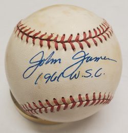 Autographed JOHN JAMES "1961 WSC" Official American League Baseball