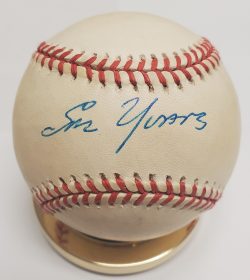 SAL YVARS Autographed Official National League Baseball