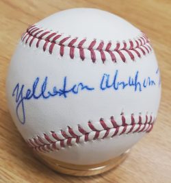 Autographed YELBERTON ABRAHAM TITTLE Official Major League Baseball