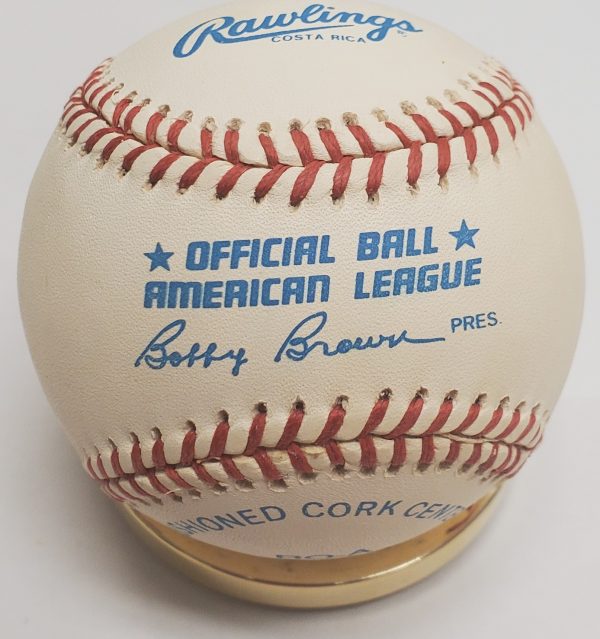 Autographed MIKE DEVEREAUX Official American League Baseball - Image 2