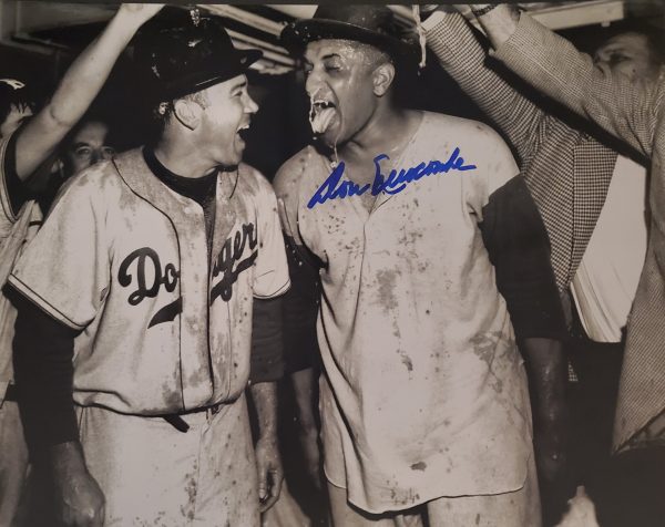 Autographed Don Newcombe 11X14 Brooklyn Dodgers Photo