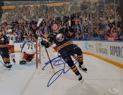 AUTOGRAPHED JACK EICHEL 11x14 Buffalo Sabres Photo JSA