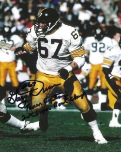 Autographed GARY DUNN 8X10 Pittsburgh Steelers Photo