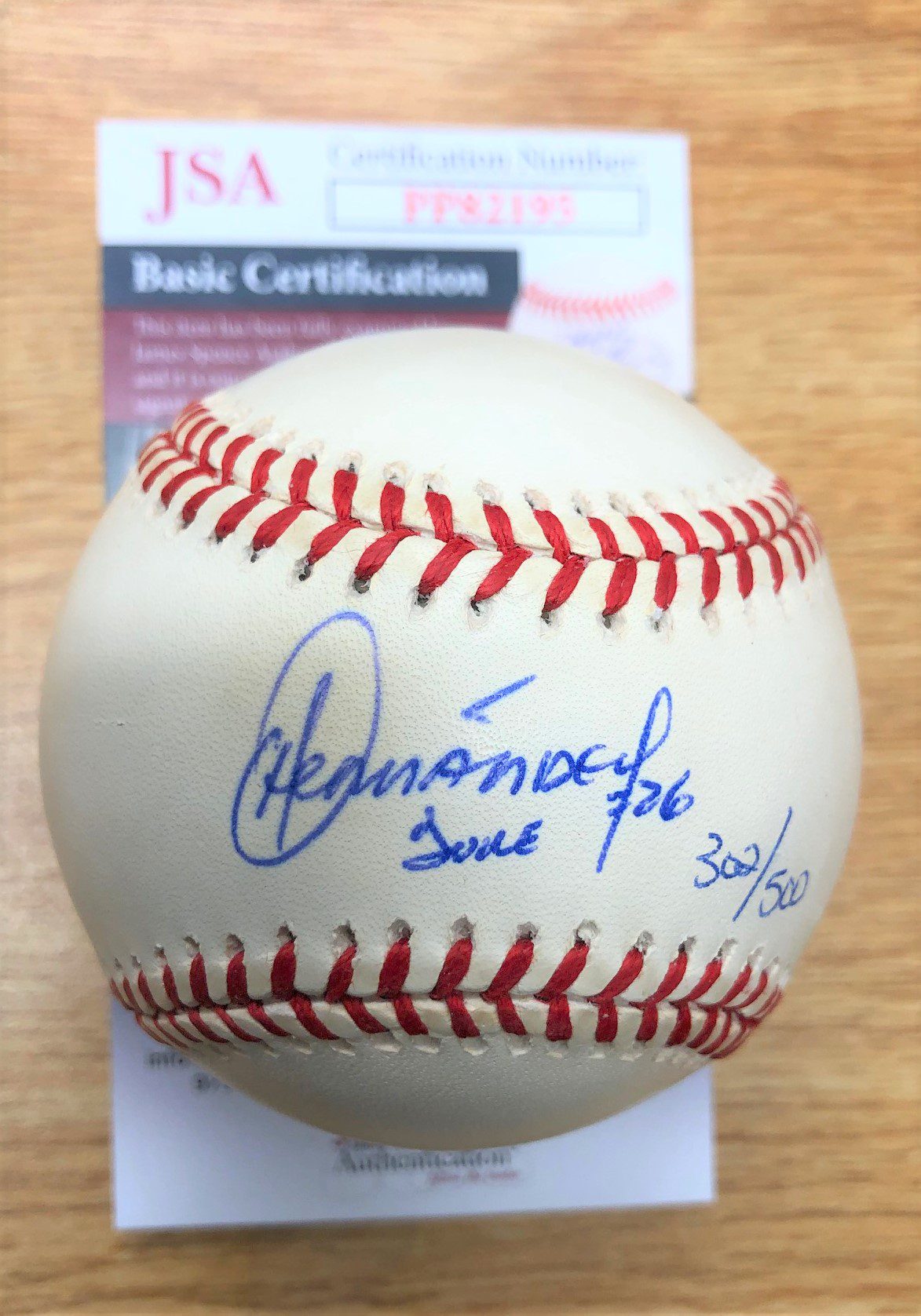 Signed El Duke Hernandez 2000 World Series ROMLB Baseball - JSA