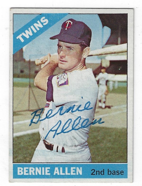 Autographed BERNIE ALLEN 1966 Topps Card