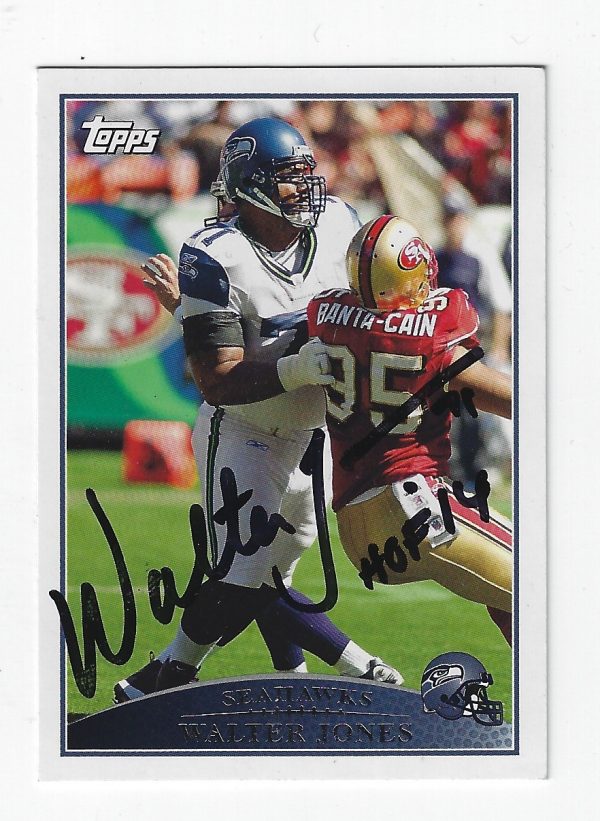 Autographed WALTER JONES Seattle Seahawks 2009 Topps Card #103