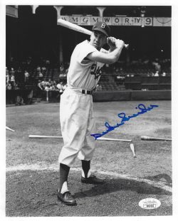 Autographed DUKE SNIDER 8X10 Brooklyn Dodgers photo JSA