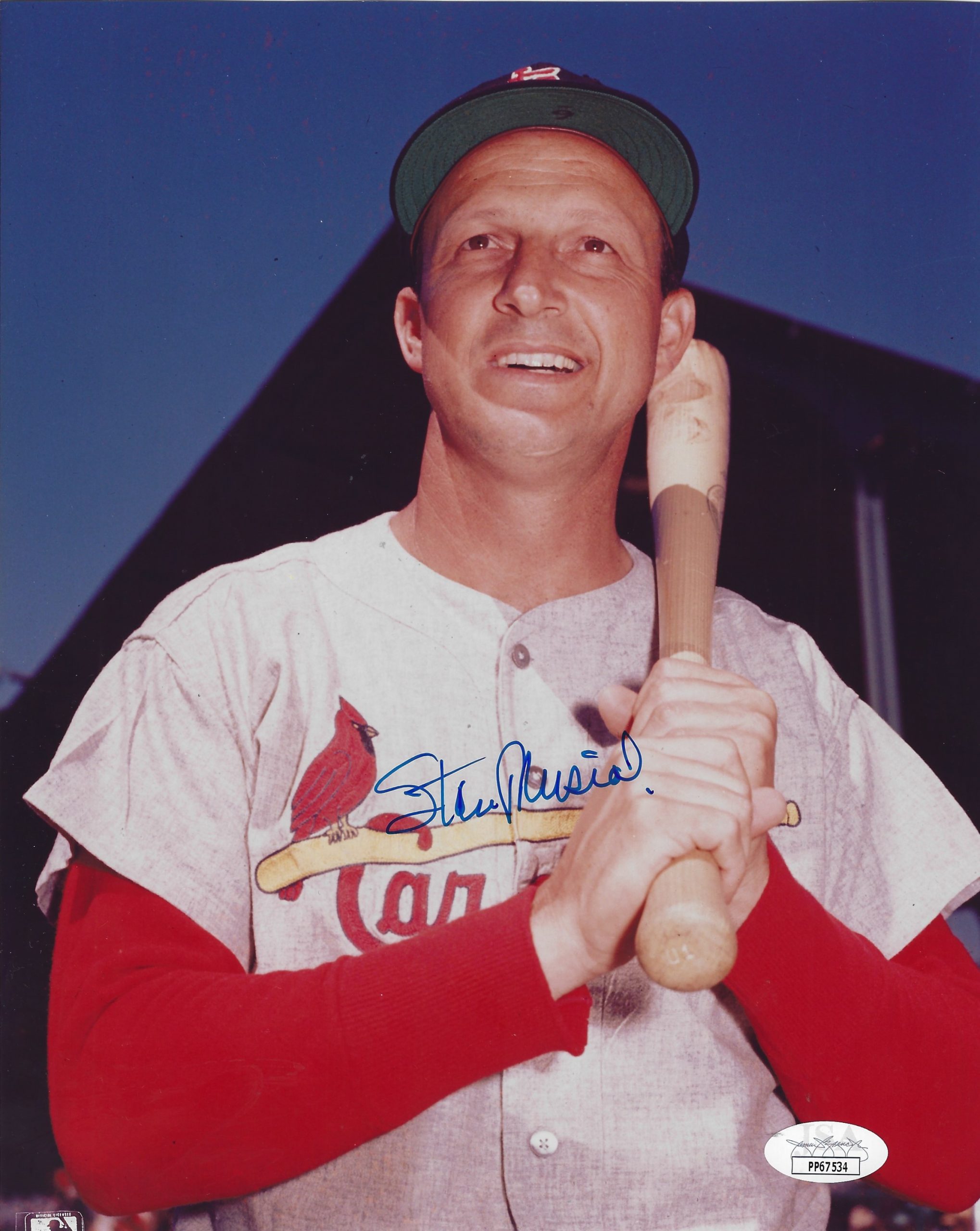 Autographed HOF STAN MUSIAL 8x10 St. Louis Cardinals photo JSA Main