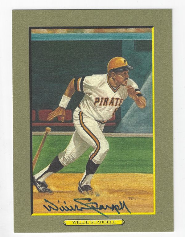 Autographed WILLIE STARGELL Pittsburgh Pirates Perez-Steele Great Moments Card