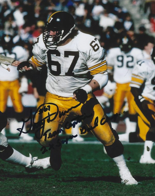 Autographed GARY DUNN 8X10 Pittsburgh Steelers Photo