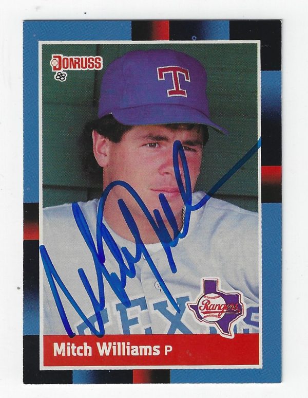 Autographed MITCH WILLIAMS 1988 Donruss Card