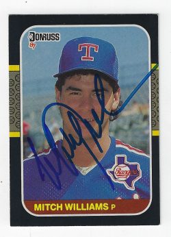 Autographed MITCH WILLIAMS 1987 Donruss Card