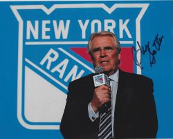 Autographed GLEN SATHER New York Rangers 8x10 photo