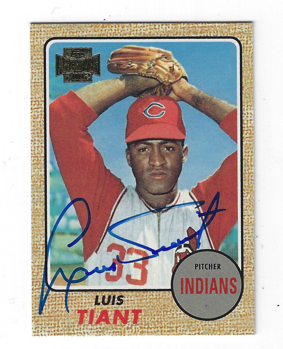 Autographed LUIS TIANT 2002 Topps Archives Card - Main Line Autographs