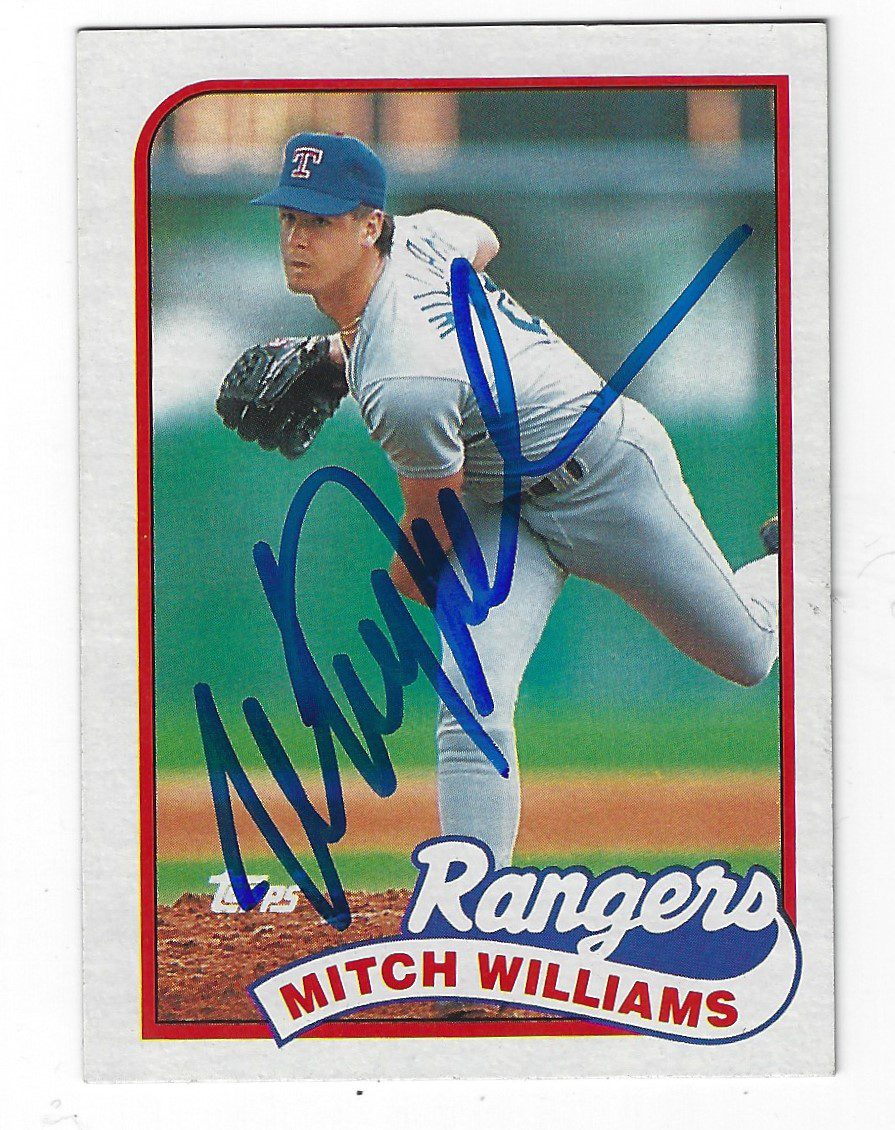 Autographed MITCH WILLIAMS 1989 Topps Card - Main Line Autographs