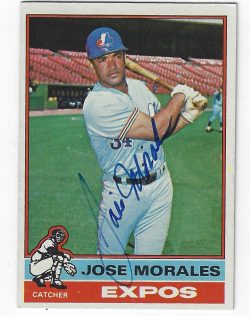 Autographed JOSE MORALES 1976 Topps Card