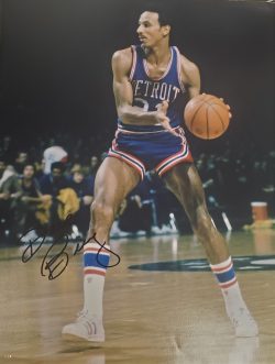 Autographed DAVE BING Detroit Pistons 11x14 Photo