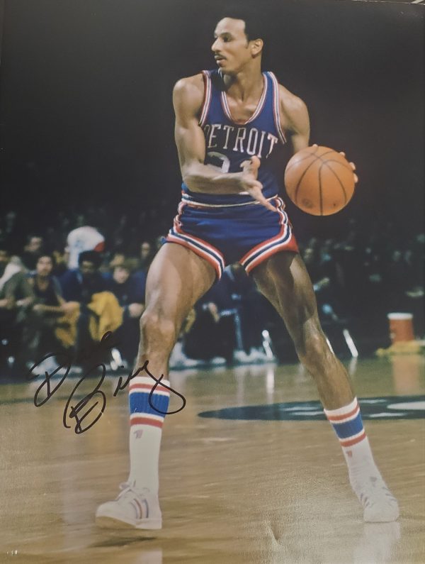 Autographed DAVE BING Detroit Pistons 11x14 Photo