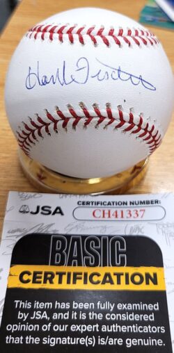 HANK FISCHER Autographed Official Major League Baseball JSA