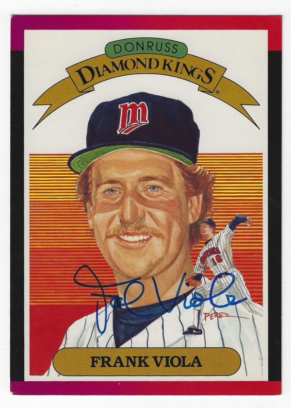 Autographed FRANK VIOLA 1988 5X7 Donruss Diamond King