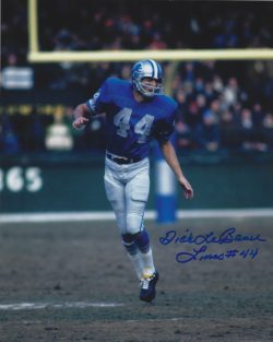 Autographed DICK LEBEAU 8X10  Detroit Lions Photo