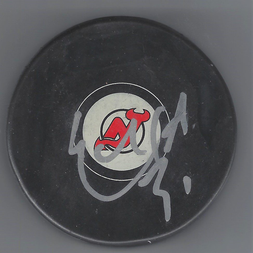 New Jersey Devils Autograph Puck