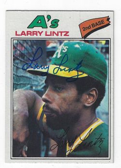 Autographed LARRY LINTZ 1977 Topps Card