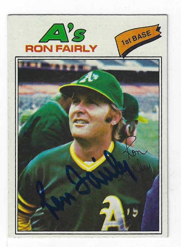 Autographed RON FAIRLY 1977 Topps Card