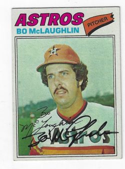 Autographed BO MCLAUGHLIN 1977 Topps Card