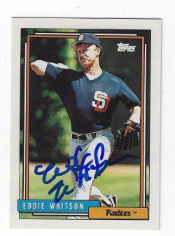 Autographed ED WHITSON 1992 Topps Card
