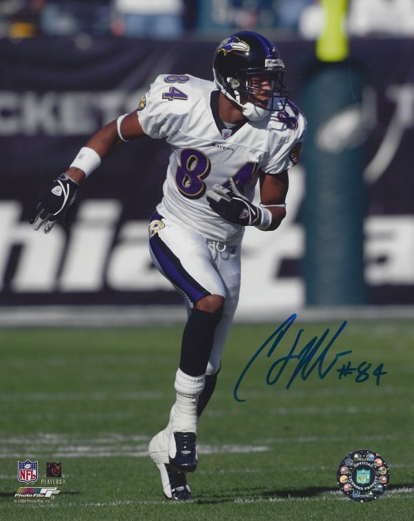 Autographed CLARENCE MOORE 8X10 Baltimore Ravens Photo