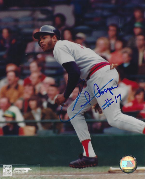 AUTOGRAPHED CECIL COOPER 8X10 Boston Red Sox photo
