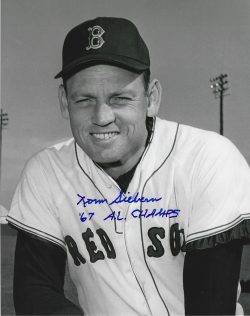 AUTOGRAPHED NORM SIEBERN "67 AL Champs" 8x10 Boston Red Sox Photo