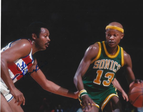 Autographed CLEM HASKINS 8x10 Washington Bullets Photo