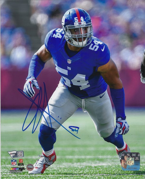 AUTOGRAPHED OLIVER VERNON 8X10 New York Giants Photo Fanatics