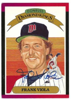 Autographed FRANK VIOLA 1989 5X7 Donruss Diamond King
