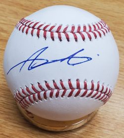 ARISTIDES AQUINO Autographed Official Major League Baseball