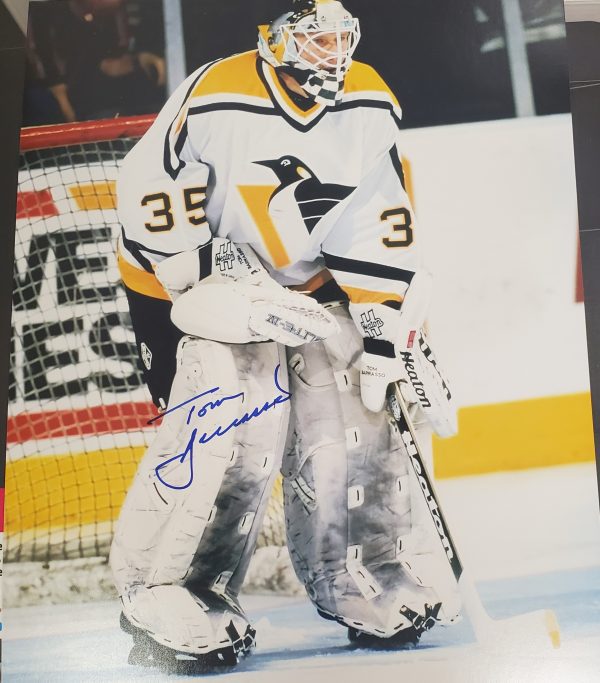 Autographed Tom Barrasso Pittsburgh Penguins 11x14 photo