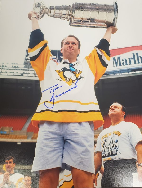Autographed Tom Barrasso Pittsburgh Penguins 11x14 photo