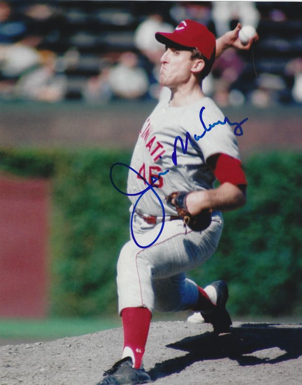 AUTOGRAPHED JIM MALONEY 8x10 Cincinnati Reds Photo