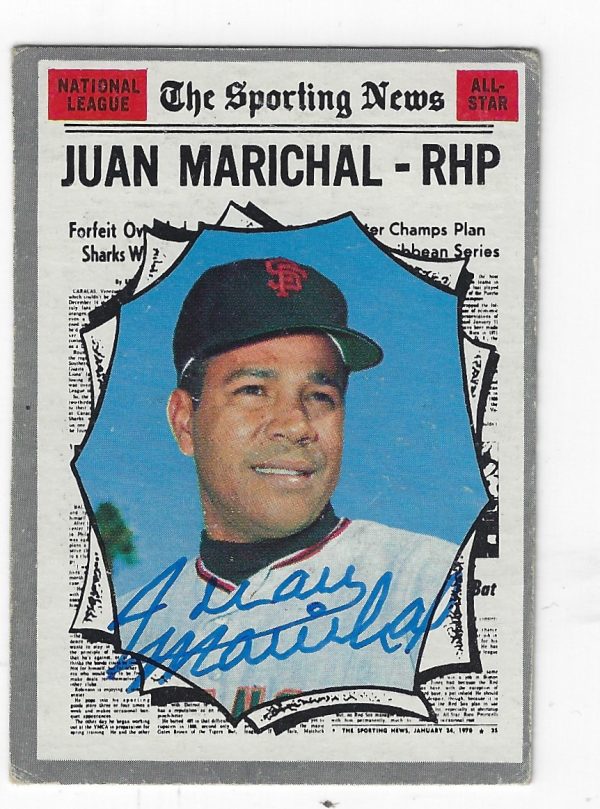 Autographed JUAN MARICHAL San Francisco Giants 1970 TOPPS Card