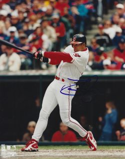 AUTOGRAPHED DAVE JUSTICE 8X10 Cleveland Indians Photo