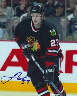 Autographed  JAMES VANDERMEER 8X10 Chicago Blackhawks Photo