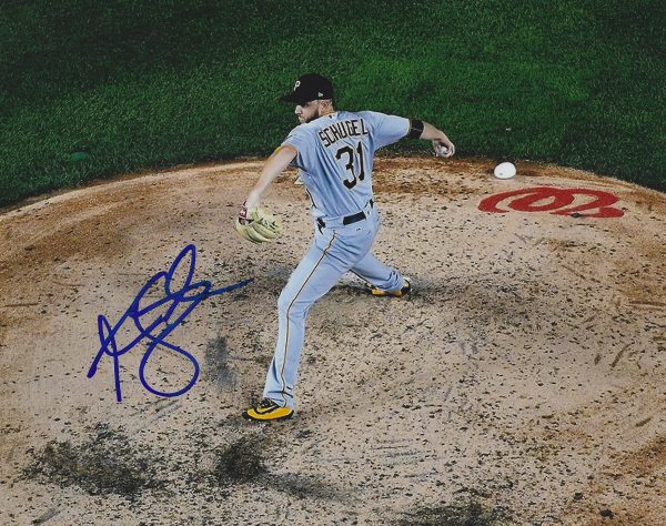 AUTOGRAPHED A.J. SCHUGEL 8x10 Pittsburgh Pirates Photo