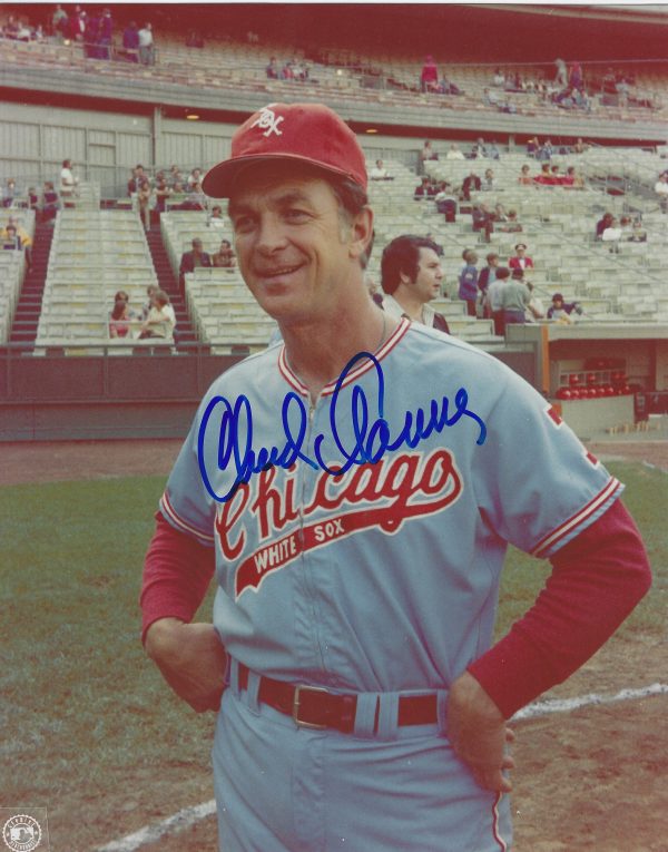AUTOGRAPHED  CHUCK TANNER 8X10 Chicago White Sox photo