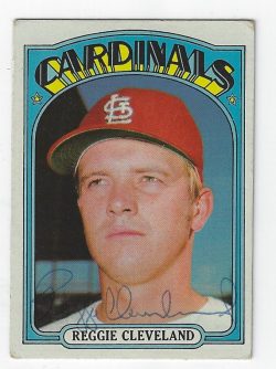 Autographed REGGIE CLEVELAND 1972 Topps Card